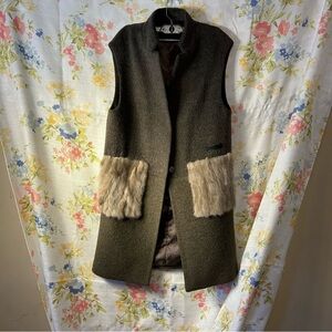 blupepe alpaca wool long cardigan